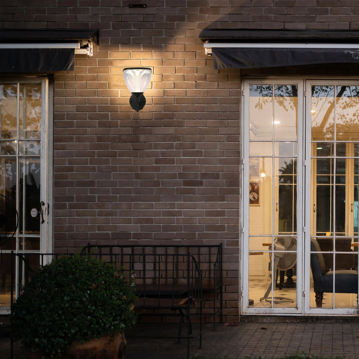 Solar Wall Lantern, Vintage-Inspired, 3CCT Colour, Motion Sensor, Rechargeable Outdoor Lighting