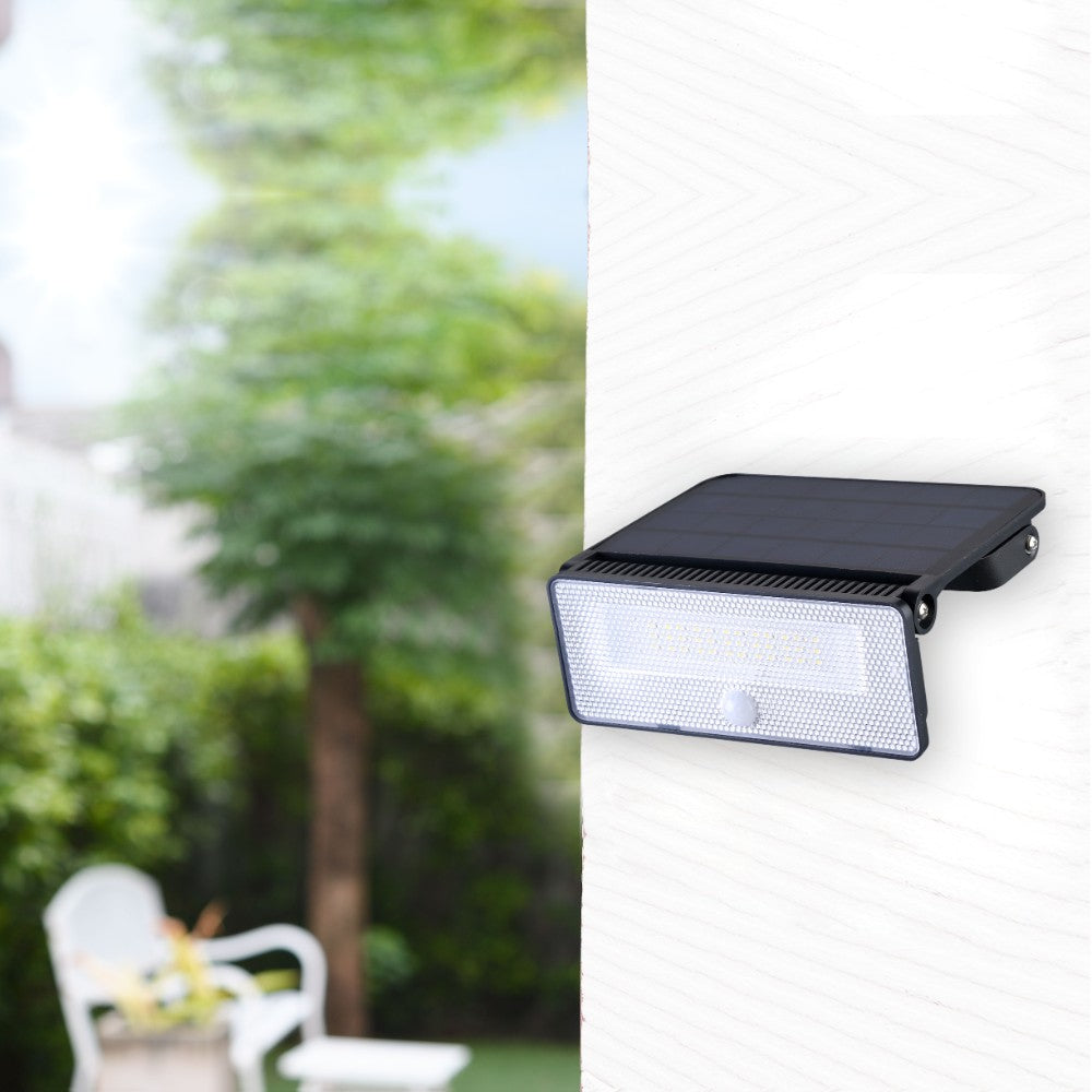 Solar-Powered LED Security Wall Light with PIR Sensor