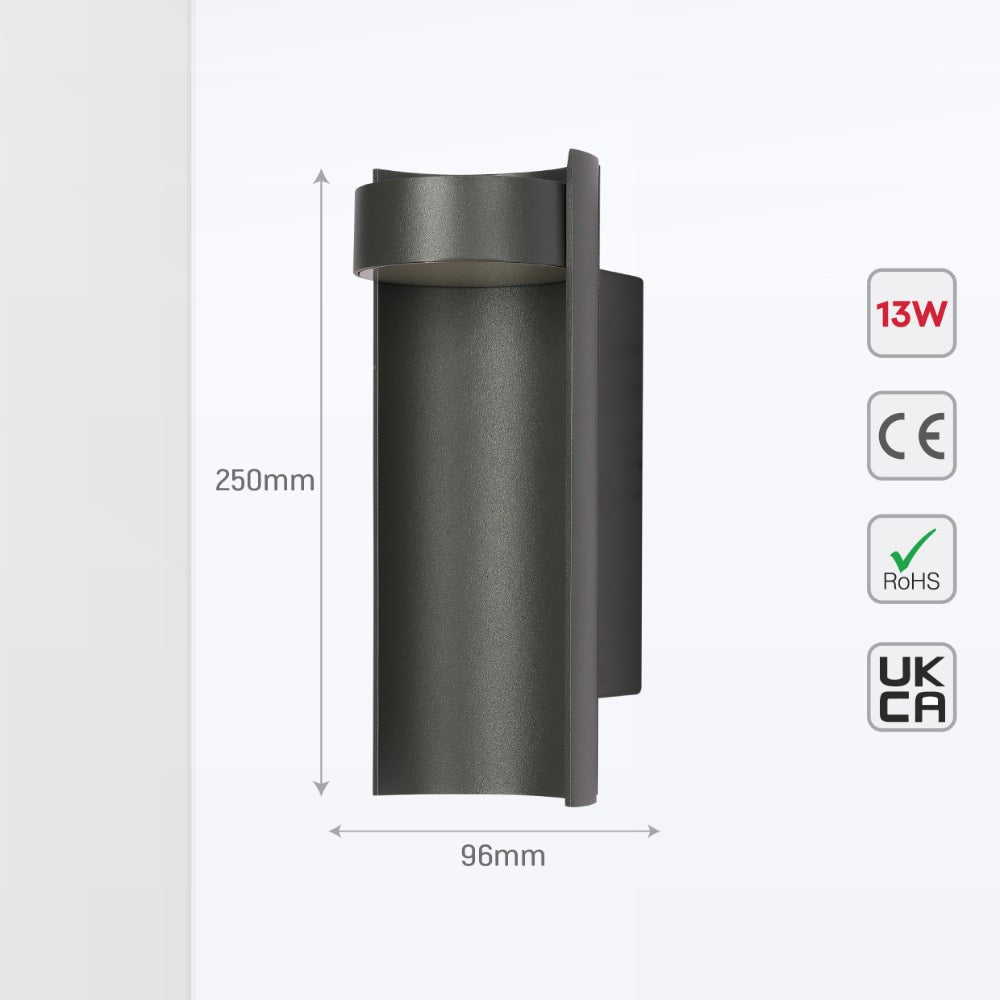 Splitted Bamboo LED Outdoor Wall Light 3000K/4000K/6500K 13W
