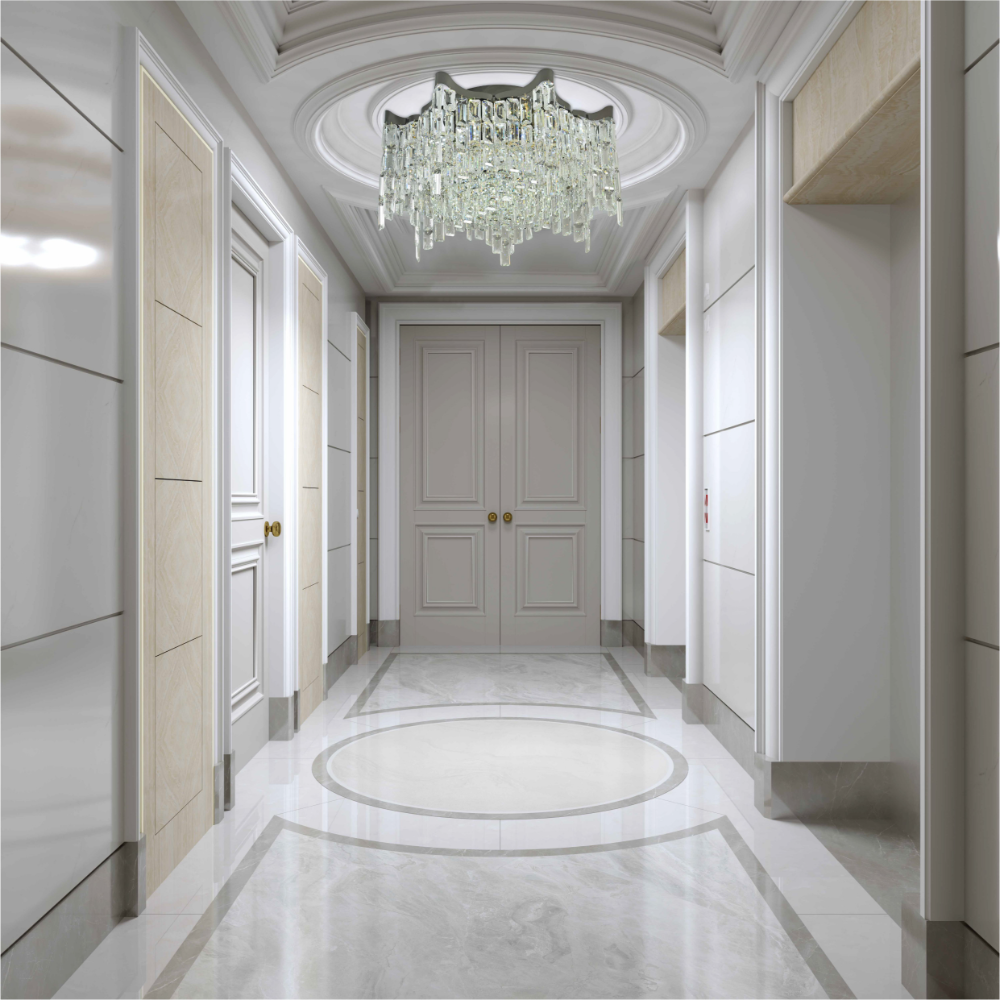 Star Crystal Flush Chandelier Ceiling Light