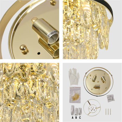 Tiered Flush Chandelier Ceiling Light