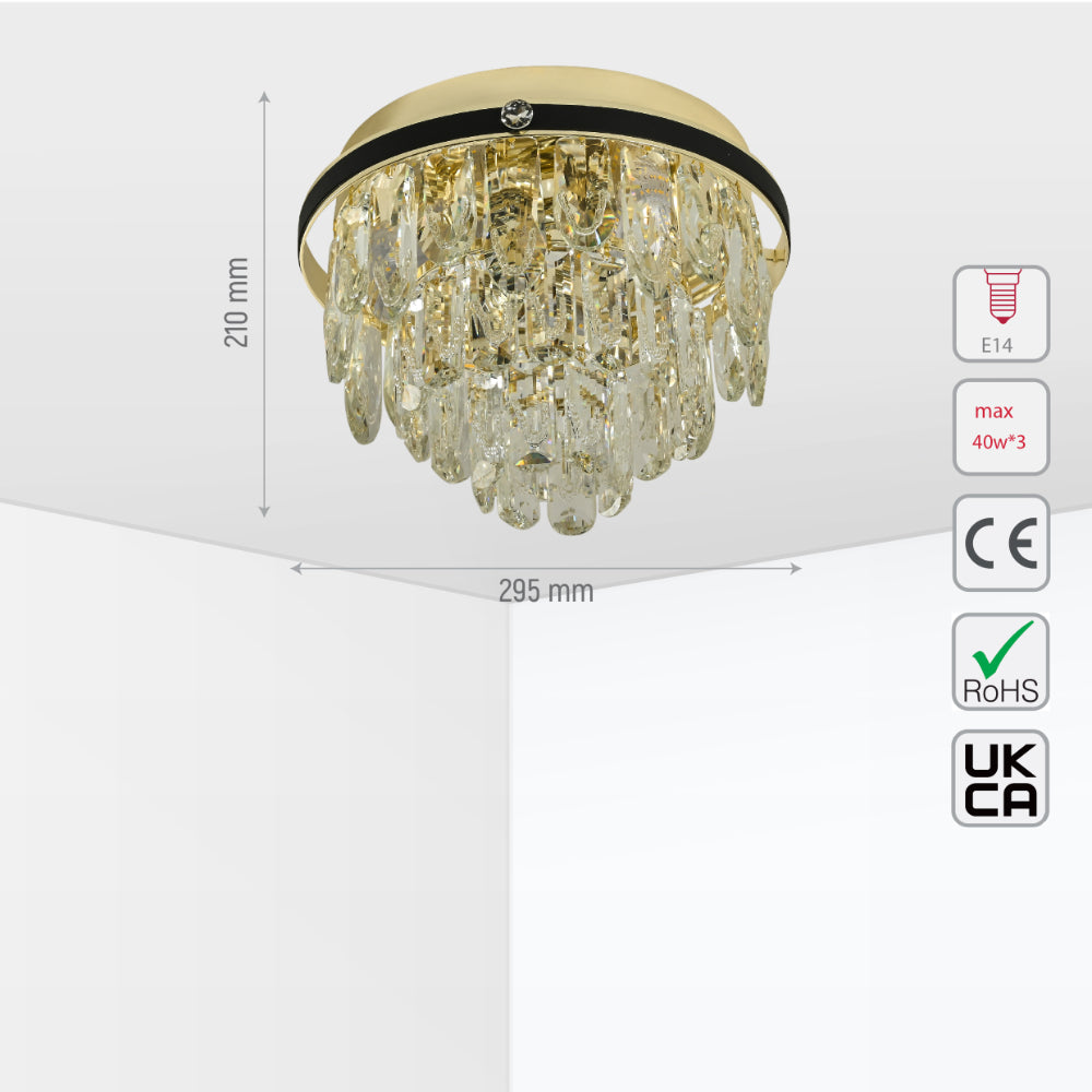 Tiered Flush Chandelier Ceiling Light