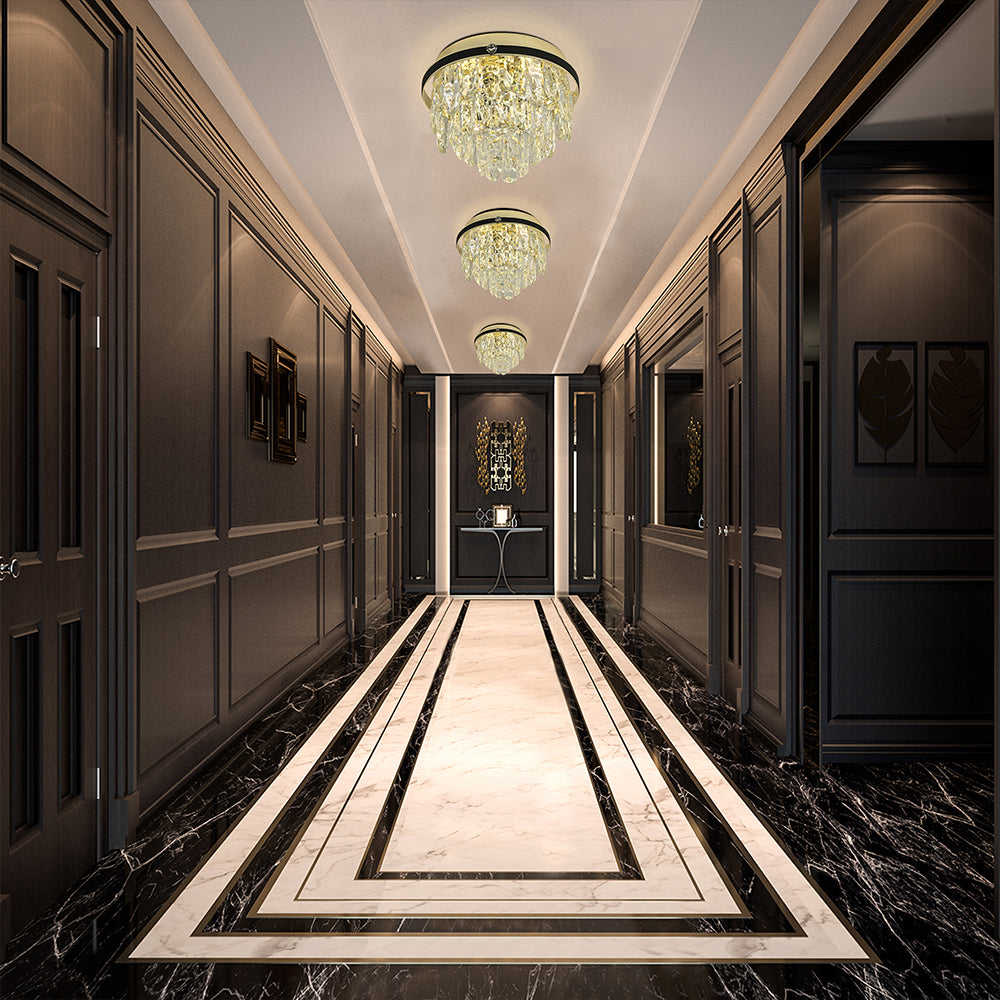 Tiered Flush Chandelier Ceiling Light