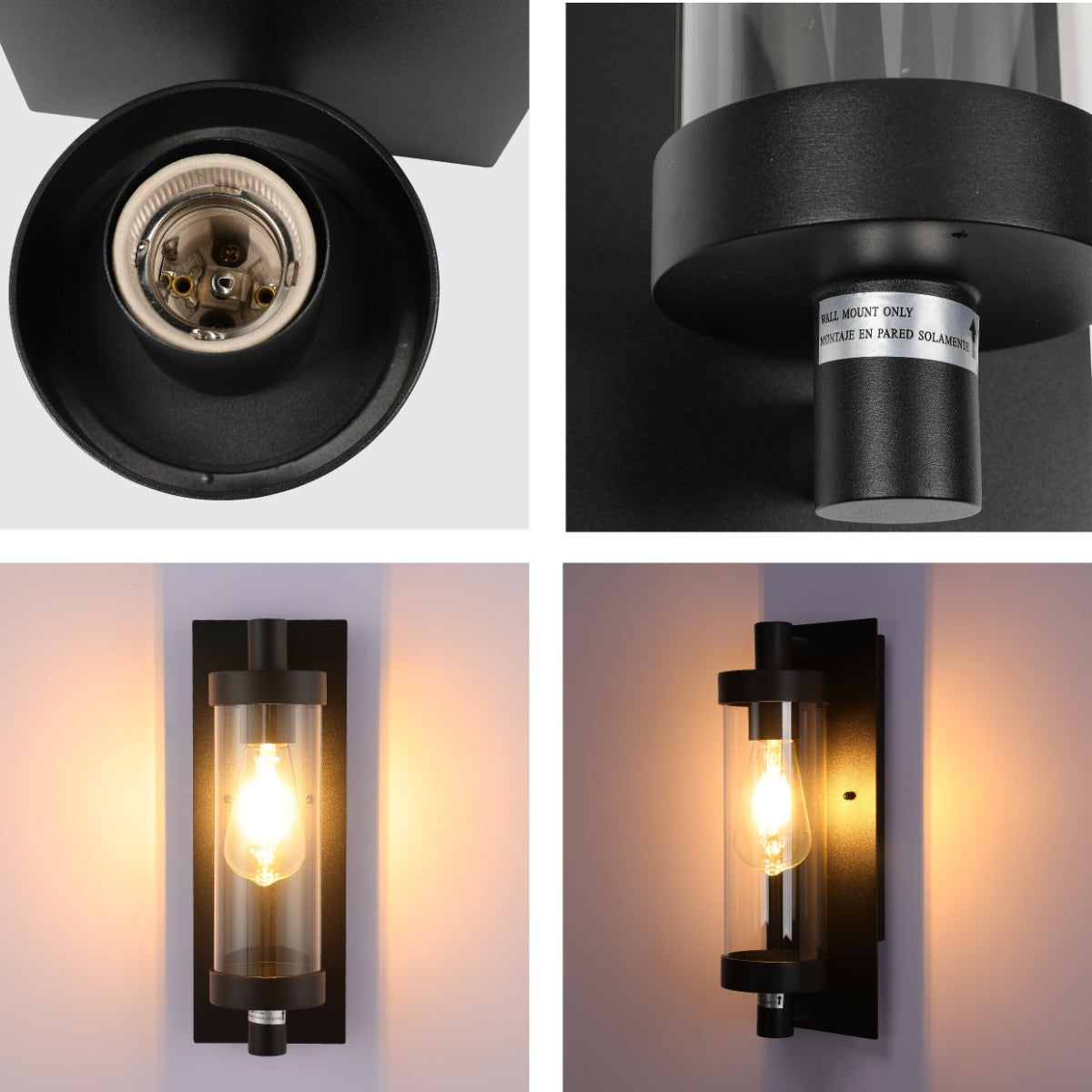 Timeless Elegance Wall Sconce, Glass & Aluminium, E27, In/Out