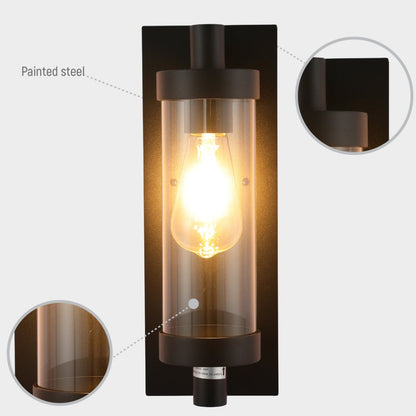 Timeless Elegance Wall Sconce, Glass & Aluminium, E27, In/Out