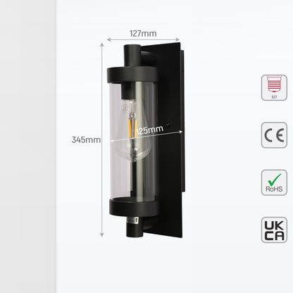 Timeless Elegance Wall Sconce, Glass & Aluminium, E27, In/Out