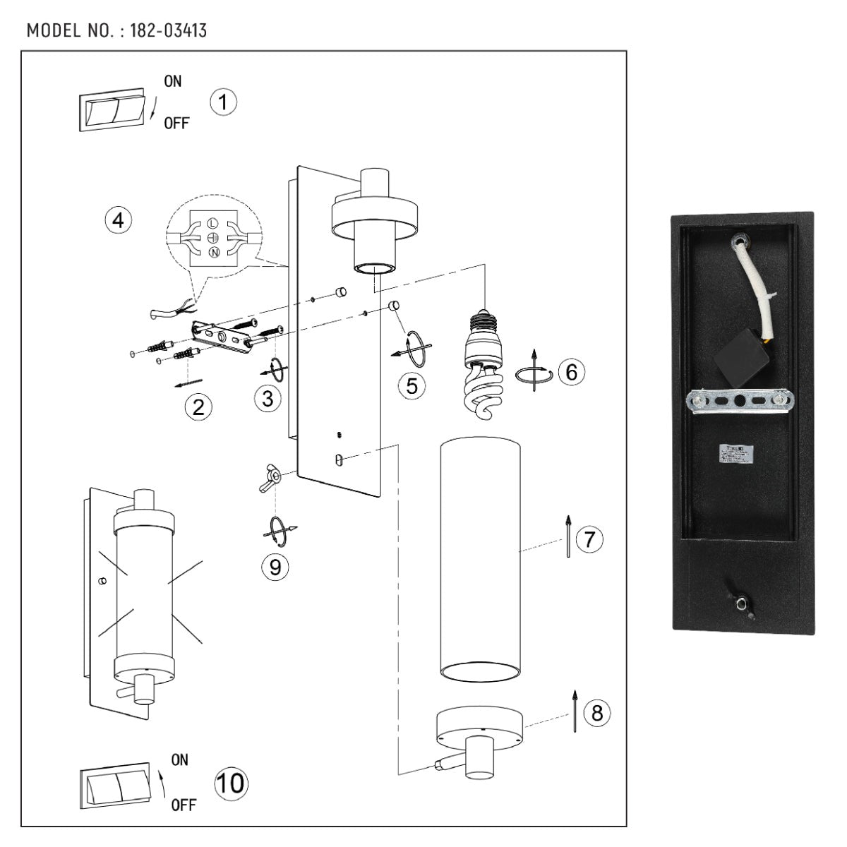 Timeless Elegance Wall Sconce, Glass & Aluminium, E27, In/Out