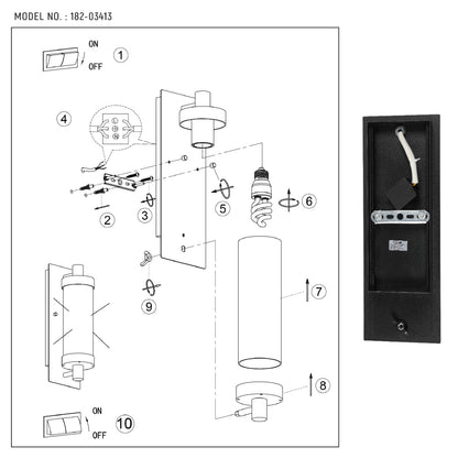 Timeless Elegance Wall Sconce, Glass & Aluminium, E27, In/Out