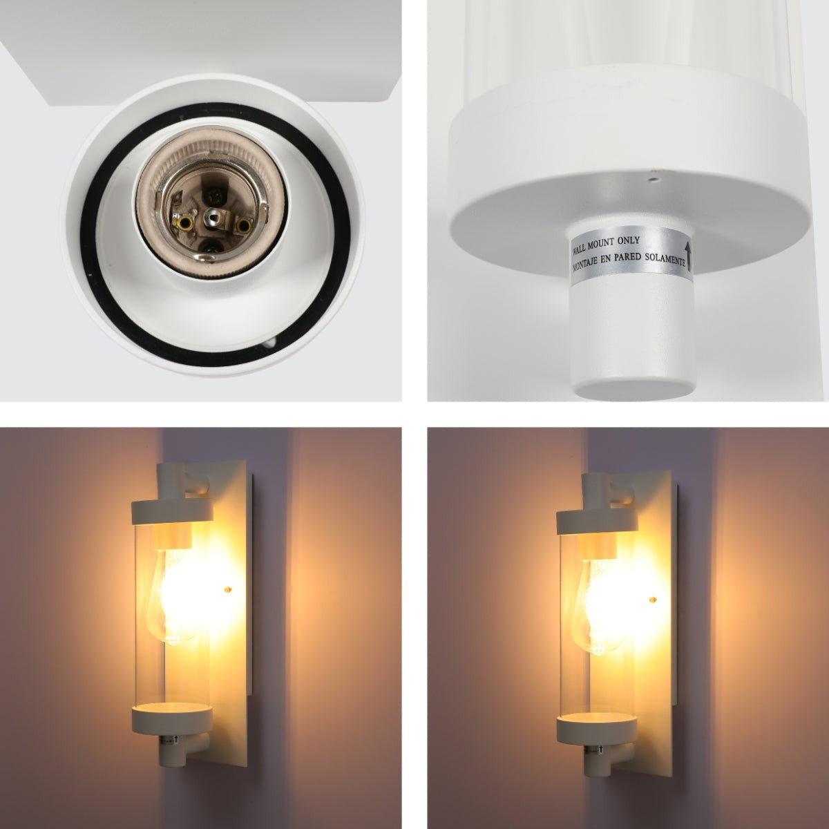 Timeless Elegance Wall Sconce, Glass & Aluminium, E27, In/Out