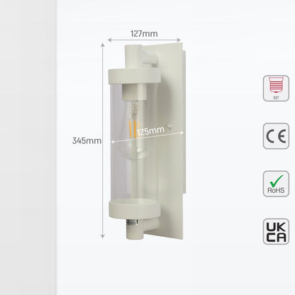 Timeless Elegance Wall Sconce, Glass & Aluminium, E27, In/Out
