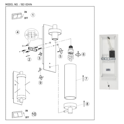 Timeless Elegance Wall Sconce, Glass & Aluminium, E27, In/Out