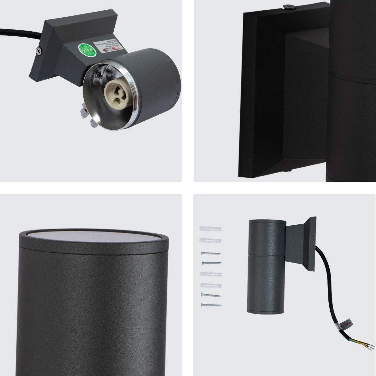 Up-Down Outdoor Wall Lamp IP54 GU10 Dark Grey