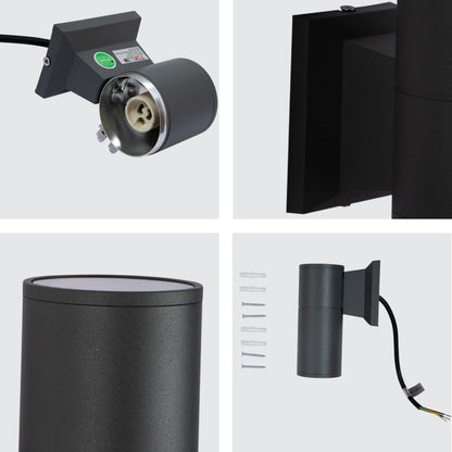Up-Down Outdoor Wall Lamp IP54 GU10 Dark Grey