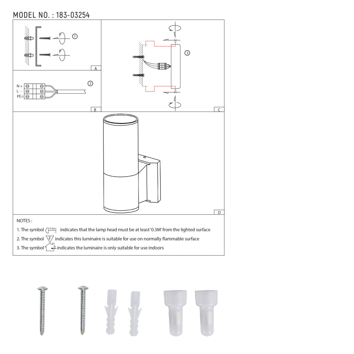 Up-Down Outdoor Wall Lamp IP54 GU10 Dark Grey