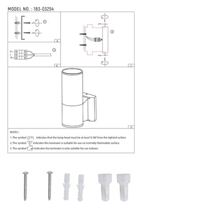 Up-Down Outdoor Wall Lamp IP54 GU10 Dark Grey