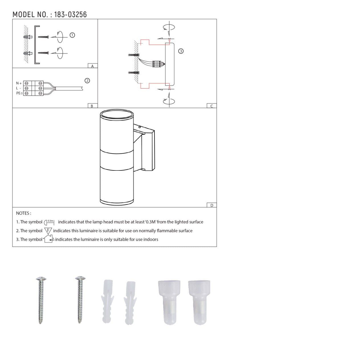 Up-Down Outdoor Wall Lamp IP54 GU10 Dark Grey
