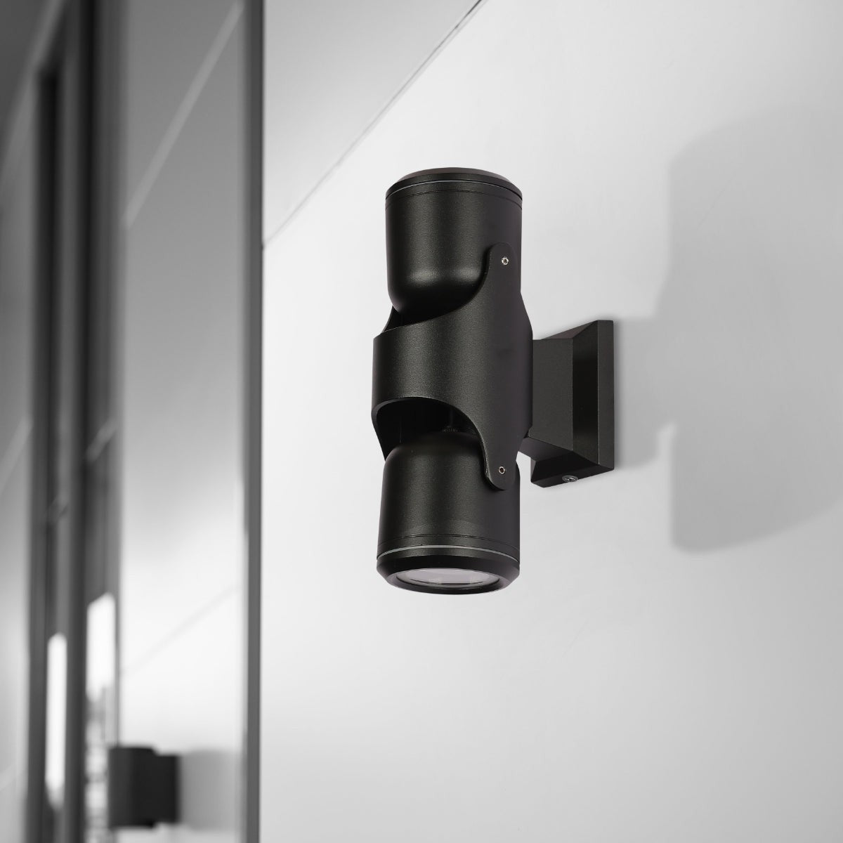 Up Down Tiltable Outdoor Wall Light GU10 Black