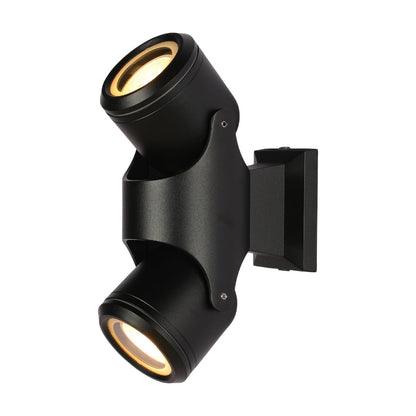 Up Down Tiltable Outdoor Wall Light GU10 Black