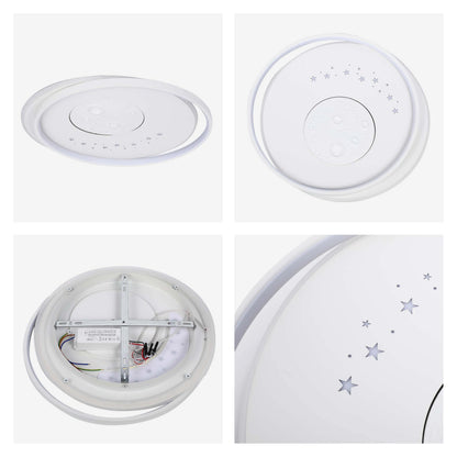 White LED Flush Mount Ceiling Light (Flower, Moon & Stars Designs)
