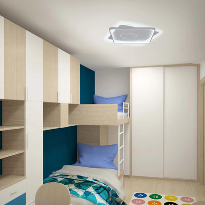 White LED Flush Mount Ceiling Light (Flower, Moon & Stars Designs)