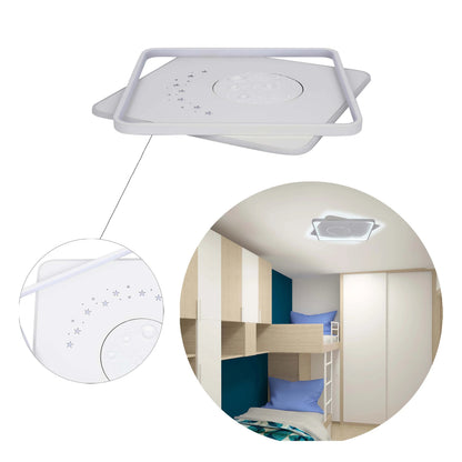 White LED Flush Mount Ceiling Light (Flower, Moon & Stars Designs)