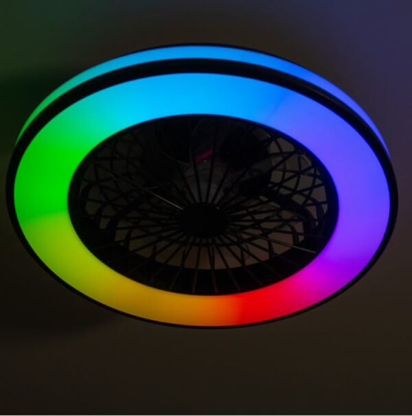 LED Ceiling Light Fan, max 48W 6500k/4200k/3000k/RGB with Remote Control - Image 2