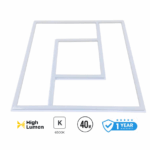 600x600mm LED Panel Light with PD Design - 40W, Cool White (6500K), Frame Border Edge Lights