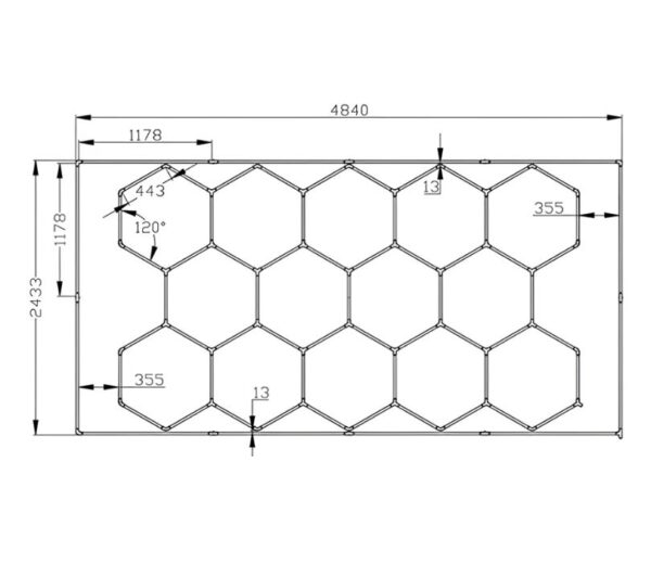 600W Designer Light 440mmx23.6mmx38.1mm (57pcs)+1175mmx23.6mmx38.1mm (12pcs), PC T5 Tubes, 6500K, 100-120lm/W - Image 4