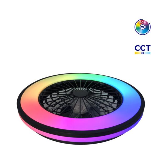LED Ceiling Light Fan, max 48W 6500k/4200k/3000k/RGB with Remote Control - Image 4
