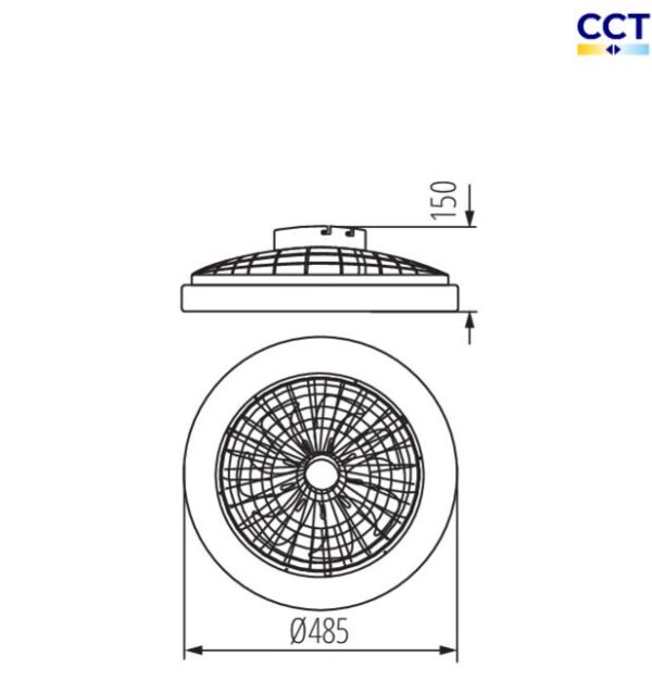 LED Ceiling Light Fan, max 48W 6500k/4200k/3000k/ with Remote Control - Image 6