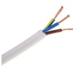 0.75mm 3183Y 3-Core Mains Cable, 6A, White, 100m