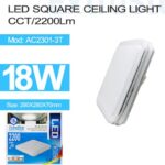 Extrastar LED 18W LED Square Ceiling Light CCT