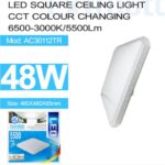 Extrastar 48W LED Square Ceiling Light 3 in 1 CCT Colour Changing with Transparent Edge
