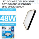 Extrastar 48W LED Square Ceiling Light 3 in 1 CCT Colour Changing with Sleek Black Edge