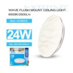 Extrastar LED 24W Wave Flush Ceiling Light, 6500K