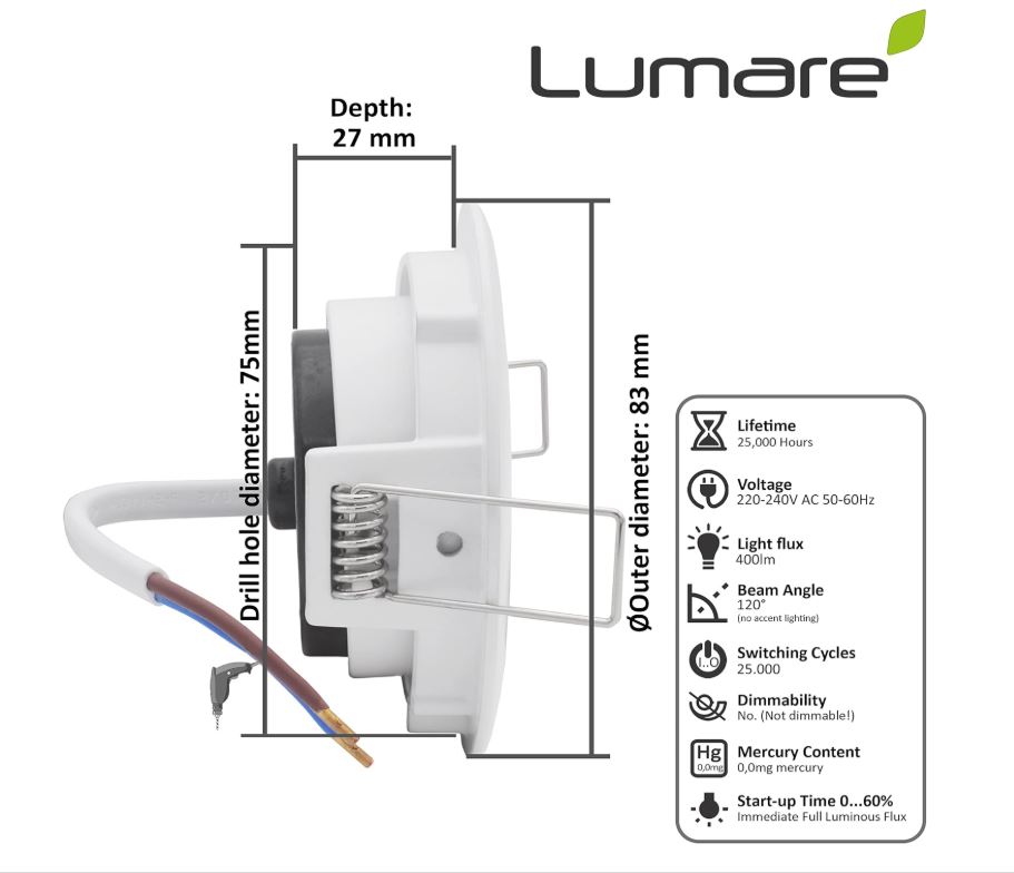 Lumare 4W LED Recessed, 2700K Warm White - Image 3